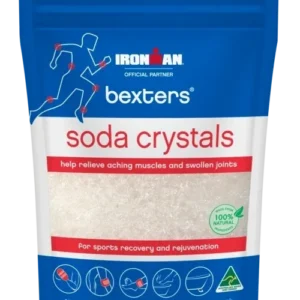 A bag of soda crystals is shown.