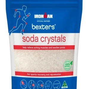 A bag of soda crystals is shown.